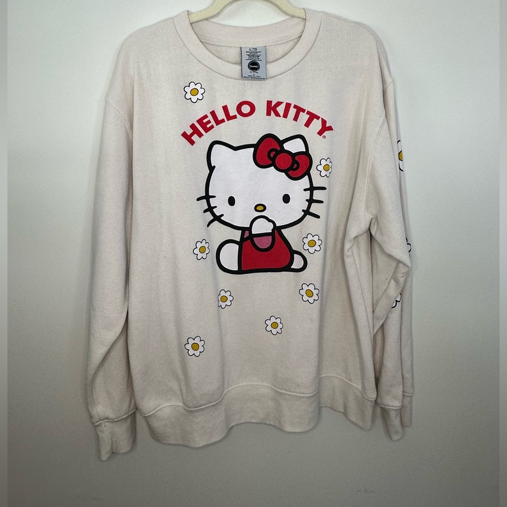 Hello Kitty Cream Crewneck Sweatshirt - Sz. L